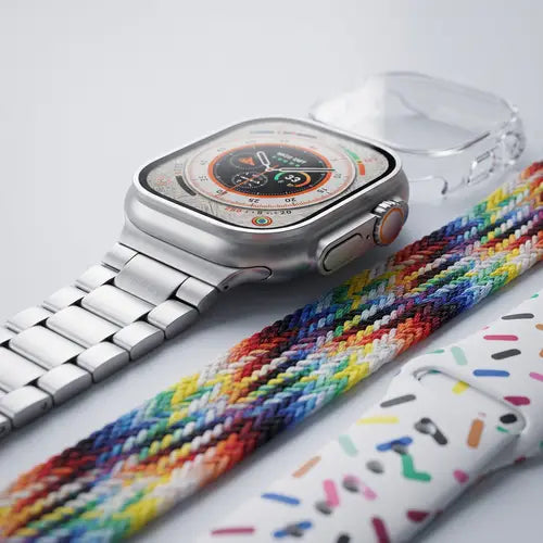 i20 Ultra Max Smart Watch With 7 Straps + Free Earbuds